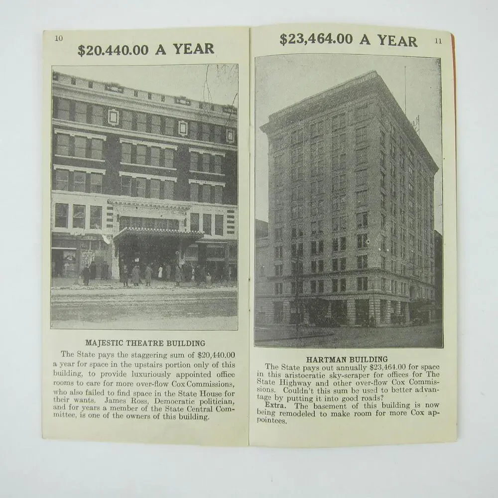Ohio Governor James Cox Political Opposition Fact Book Sky Scraper Antique 1910s - Picture 8 of 15